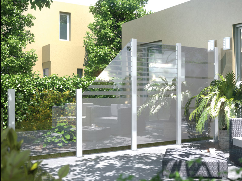 System Glaselement Beta 2309 180x90cm Zaun MESEM.de