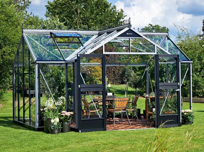 Juliana Gewächshaus Orangerie 15.2 Alu-Schwarz ...
