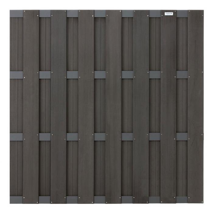 Elephant Basic Sichtschutz WPC, anthrazit 180x180 Gartenzaun Zaun