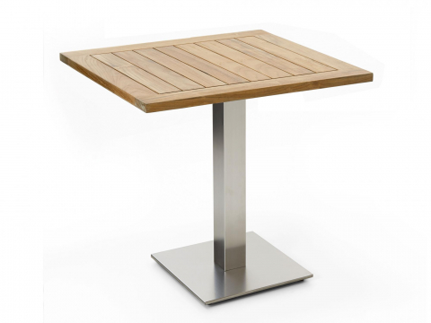 Niehoff Bistro Tisch quadratisch 81x81cm, Teak recycled