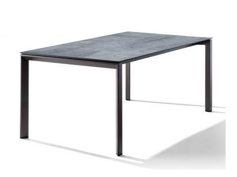 Sieger Tisch verlngerbar 180-290x100cm Eisengrau-Zement-graphit