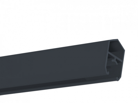 GrojaSolid Steckzaun Abschlussprofil 150cm für Schrägelement anthrazit DB703