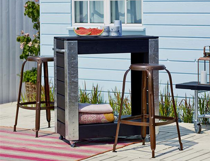 Plus Cubic Pflanztisch mit Rädern schwarz | Gewächshauszubehör | MESEM.de