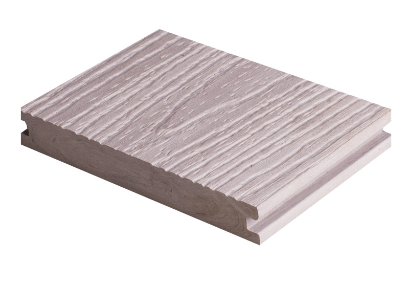 GroJaSolid Terrassendiele Efecto 20x140mm, Bi-Color Weiß | Holz | MESEM.de