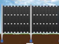 Zaunplaner enthlt Elemente mit variabler Breite