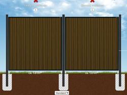 Zaunplaner enthlt Elemente mit variabler Breite