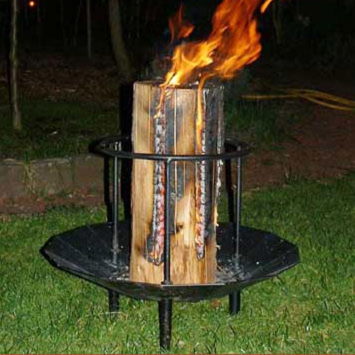 Feuerschale mit Ring für Schwedenfeuer | Grillzubehör ...
