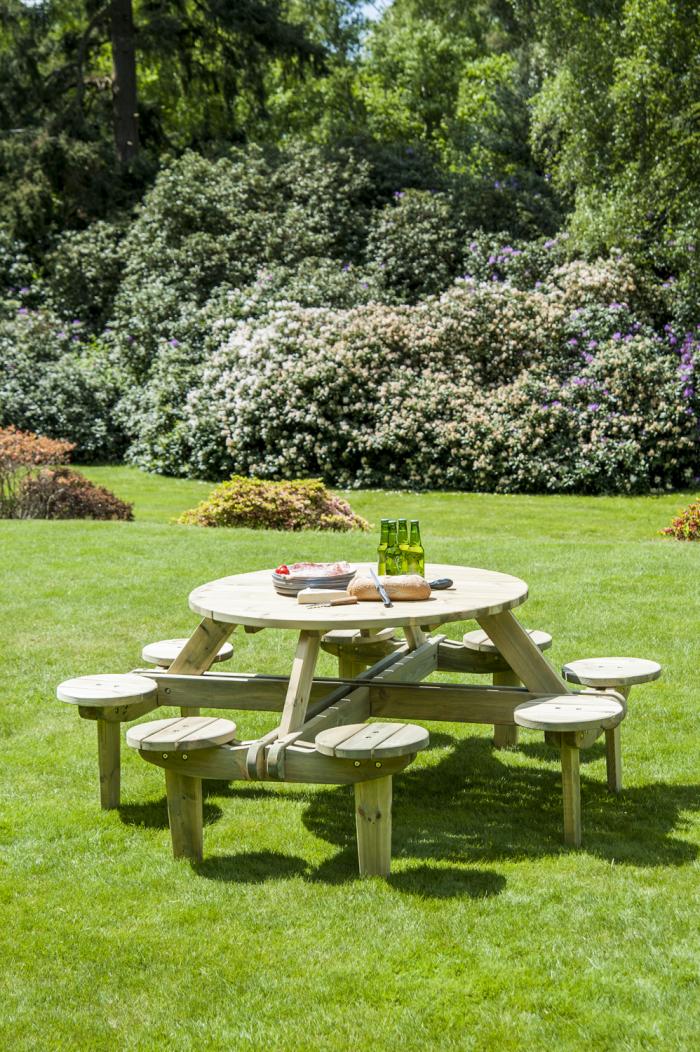 Alexander Rose Gleneagles 8er Picknick-Tisch | Gartenmöbel | MESEM.de