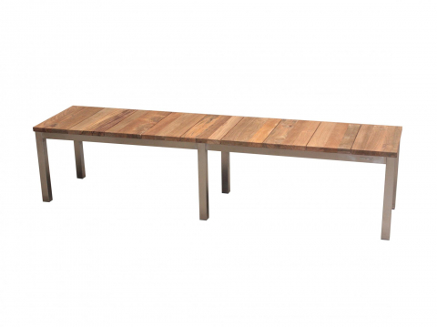 Zebra Naxos Bank 190cm aus recyceltem Teakholz