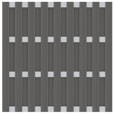 Zaun Jumbo WPC Alu Design anthrazit-silber 2078 - 179x179cm