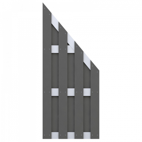 Zaun Jumbo WPC Alu Design anthrazit-silber 2079 74x179-90cm