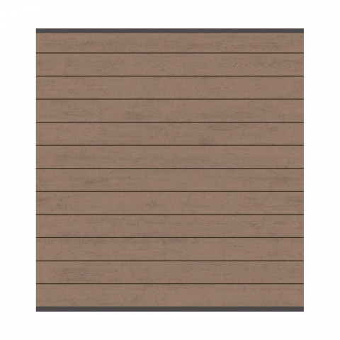 System WPC Zaunfeld-Set mandel 2142 - 178x184cm anthr. Leiste