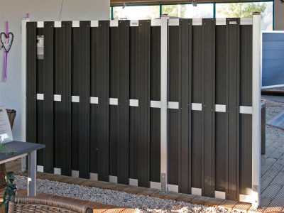 Zaunanlage-4 Elephant Design anthrazit