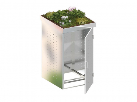 Binto Mlltonnenbox Edelstahl mit Pflanzschale