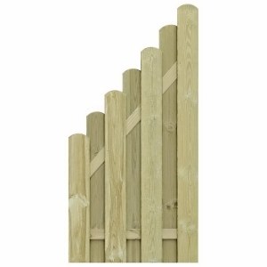 Bohlenzaun Boleo Abschluss Kiefer kdi gr&uuml;n 90x180-90cm