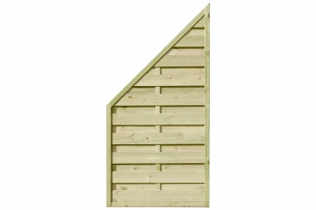 Dichtzaun 90x180-90cm kdi gr&uuml;n Abschlu&szlig;element, Lamelle fein gerillt