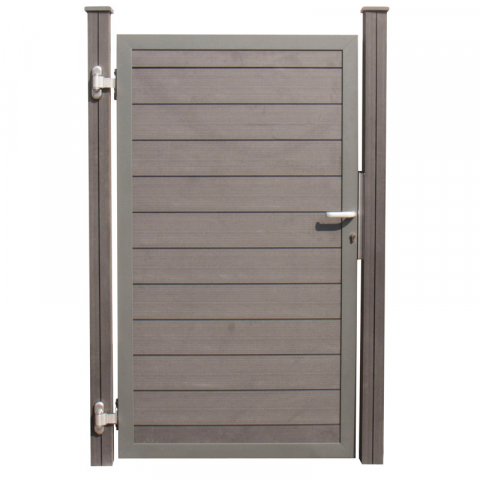 GrojaSombra WPC Zauntor grau 100x180