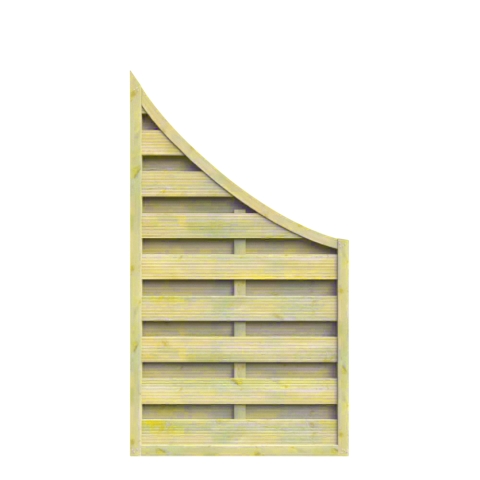 Dichtzaun 90x160-90cm kdi gr&uuml;n Abschlusszaun mit Tiefbogen