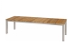 Zebra Naxos Bank aus recyceltem Teakholz und Edelstahl 168x45x45 cm