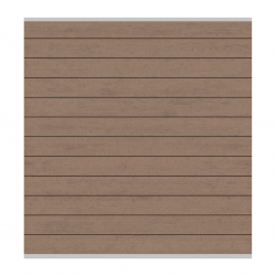 System WPC Zaunfeld-Set mandel, Silberleiste 2232  - 178x184cm