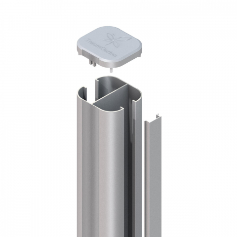 System Pfosten silber ca. 192,5cm zum Aufschrauben 2248