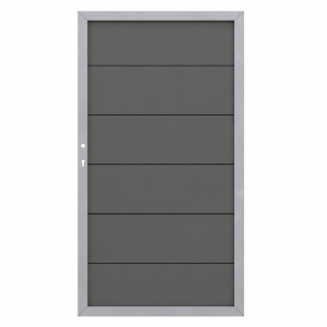 Design WPC Alu Tor anthrazit 2271, DIN links - 98x180cm