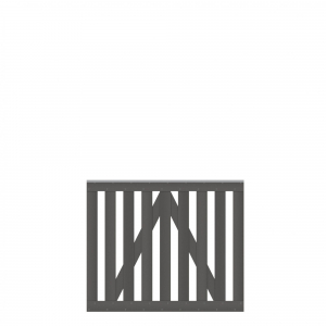 Raja WPC Vorgartentor 2111, anthrazit<br>101,5x85cm