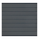 Elephant Steckzaun Modular 180 WPC steingrau, Leiste Anthrazit 180x174cm