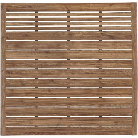 Zaun Sina 180x180cm mit Gitter Kiefer kdi braun 51151
