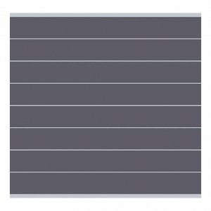 Elephant Steckzaun Modular 180 WPC steingrau 180x174cm, Leiste Silber