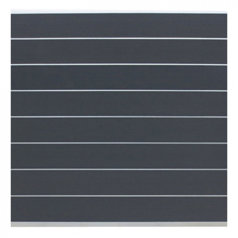 Elephant Steckzaun Modular 180 WPC steingrau 180x174cm, Leiste Silber