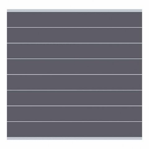 Elephant Steckzaun Modular 180 WPC steingrau 180x174cm, Leiste Silber