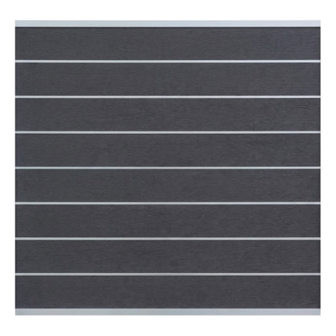 Elephant Steckzaun Modular EVO 180 WPC steingrau 180x174cm, Leiste Silber