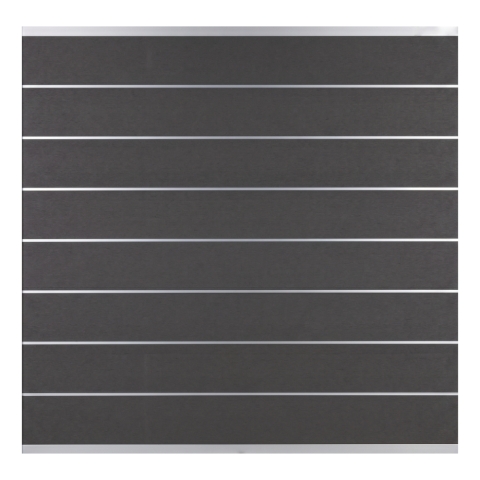 Elephant Steckzaun Modular EVO 180 WPC steingrau 180x174cm, Leiste Silber