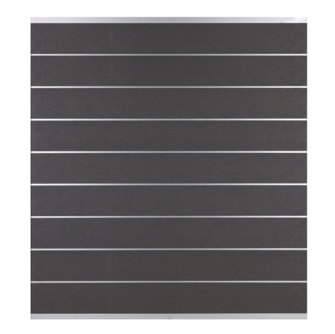 Elephant Steckzaun Modular EVO 200 WPC steingrau 180x195cm Leiste Silber