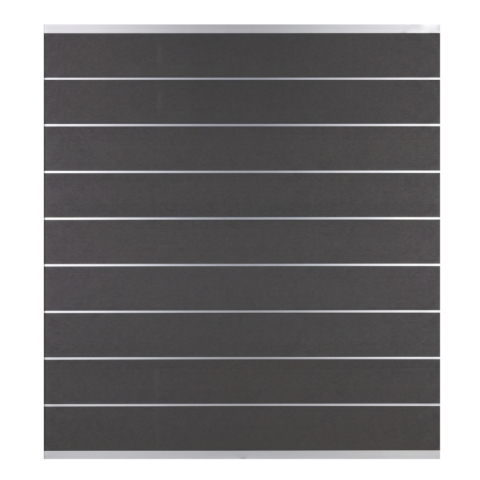 Elephant Steckzaun Modular EVO 200 WPC steingrau 180x195cm Leiste Silber