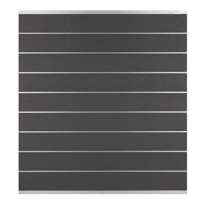 Elephant Steckzaun Modular EVO 200 WPC steingrau 180x195cm Leiste Silber