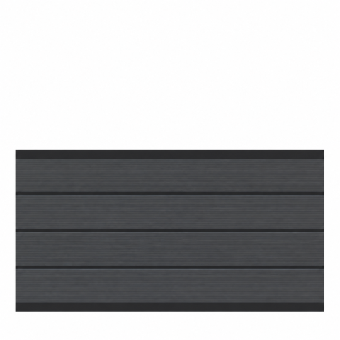 Elephant Steckzaun Modular EVO 91 WPC steingrau 180x91cm, Leiste Anthrazit
