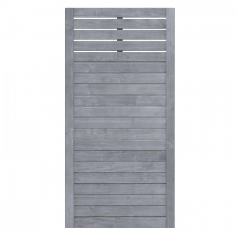 Sichtschutzzaun Neo mit Gitter grau lasiert 89x179cm 1348