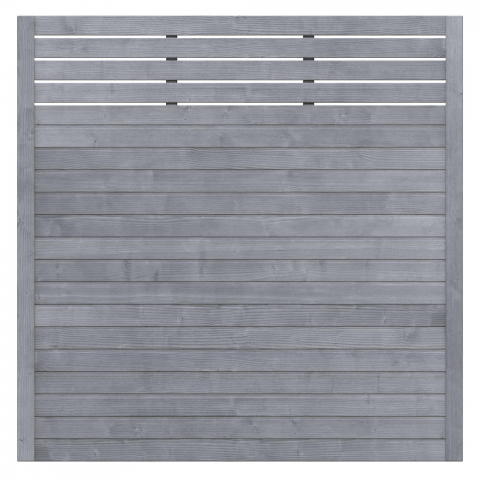 Sichtschutzzaun Neo mit Gitter grau lasiert 179x179cm 1347