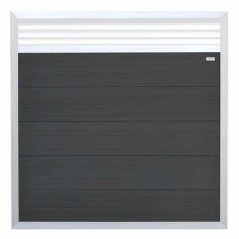 Elephant Forte anthrazit-alu WPC 180x180cm mit Rankgitter