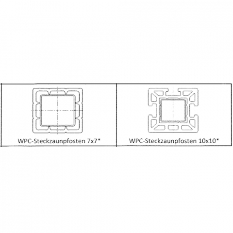 Groja Konsole GJ 45 fr WPC-Steckzaunpfosten 7x7 und 10x10cm