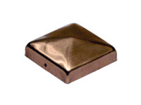 Pfostenkappe<br>Kupfer<br>Pyramide flach<br>90x90mm