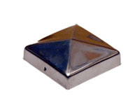 Pfostenkappe Edelstahl Pyramide flach 90x90mm