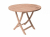 Zebra Poker Tisch rund 90cm aus Teakholz