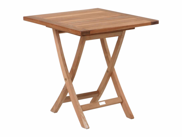 Zebra Poker Tisch 70x70cm aus Teakholz