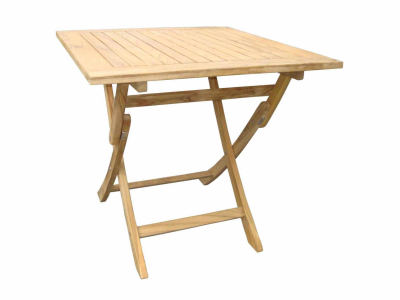 Zebra Poker Tisch 80x80cm aus Teakholz