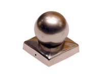Pfostenkappe<br>Edelstahl<br>Kugelform<br>90x90mm