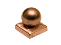 Pfostenkappe<br>Kupfer<br>Kugelform<br>90x90mm