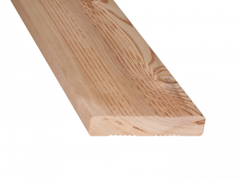 Terrassendiele sibirische Lrche 26x142mm beidseitig franzsisches Profil (Abholartikel)